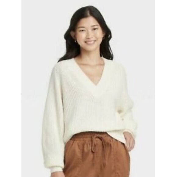 A New Day V neck Knit Sweater pullover - Picture 2 of 10